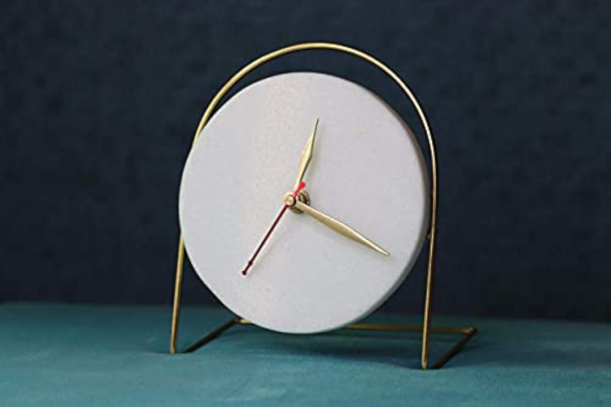 Marble Table Clock (White)